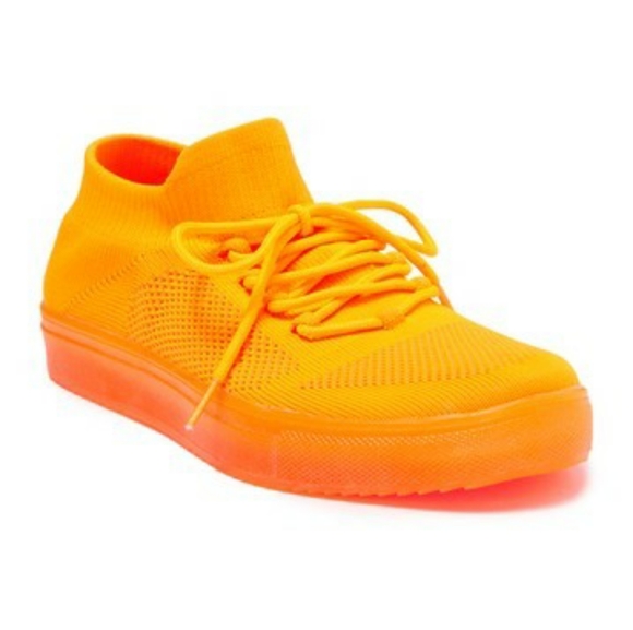 neon orange sneakers